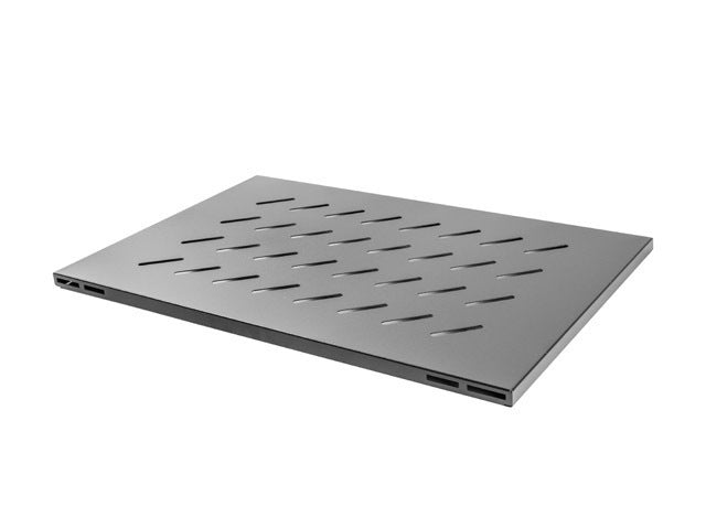 Фиксиран рафт Lanberg 19" 1U / 480x780 мм, максимална товароносимост до 120 кг, черен