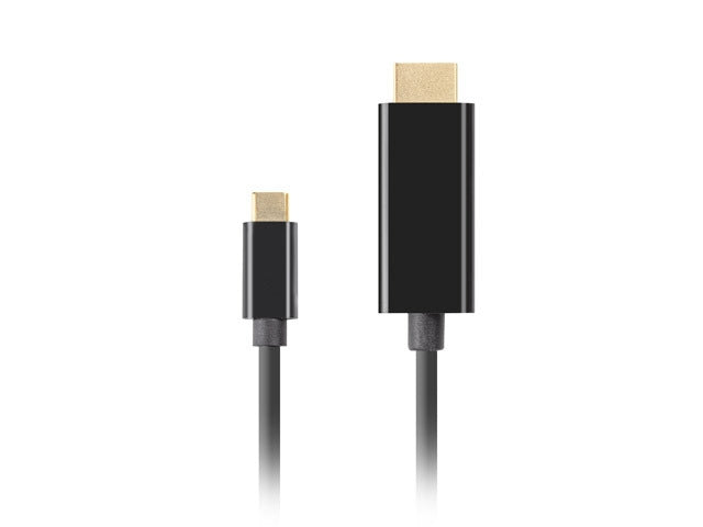 Lanberg USB-C (M) -> HDMI(M) 2.0 4K 60hz кабел 0.5m, черен