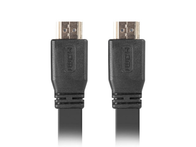 Lanberg HDMI M/M V2.0 кабел 0.5m, 4K плосък, черен