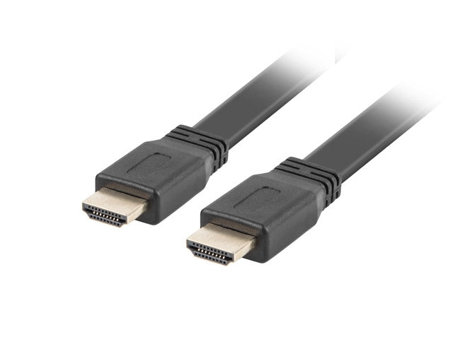 Lanberg HDMI M/M V2.0 кабел 1.8m, 4K плосък, черен