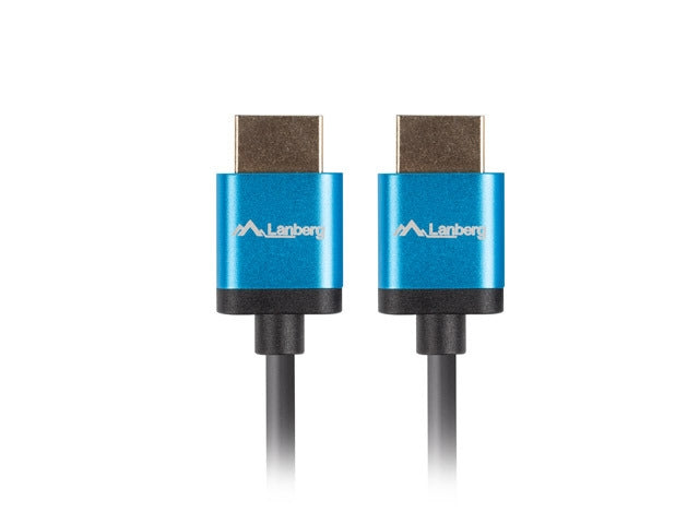 Lanberg HDMI M/M V2.0 4K кабел 1m, тънък, черен