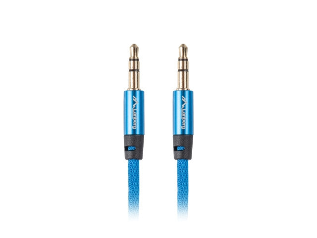 Cable, Lanberg mini jack 3.5mm M/M 3 pin cable 2m, blue premium