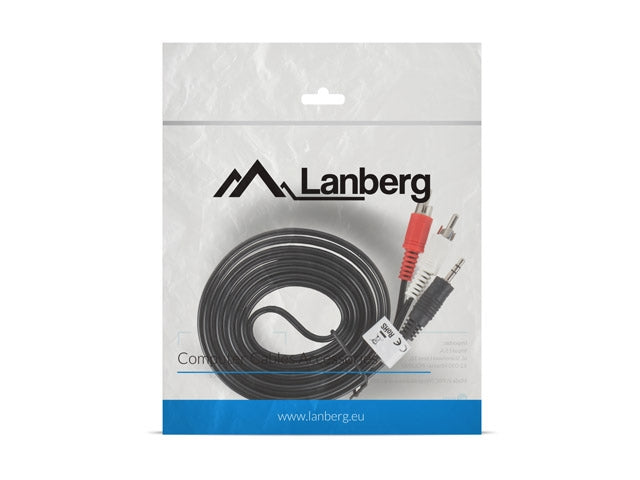 Lanberg мини жак 3,5 мм (M) 3 пина -> 2X RCA (чинч) (M) кабел 2 м