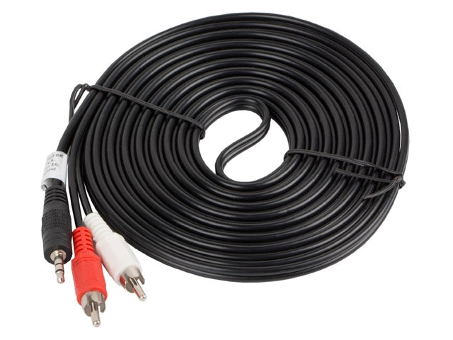 Lanberg мини жак 3,5 мм (M) 3 пина -> 2X RCA (чинч) (M) кабел 5 м