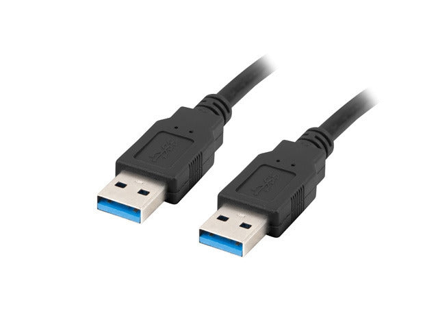 Lanberg USB-A (M) -> USB-A (M) 3.0 кабел 1.8m, черен
