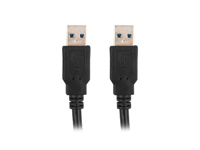 Lanberg USB-A (M) -> USB-A (M) 3.0 кабел 1.8m, черен