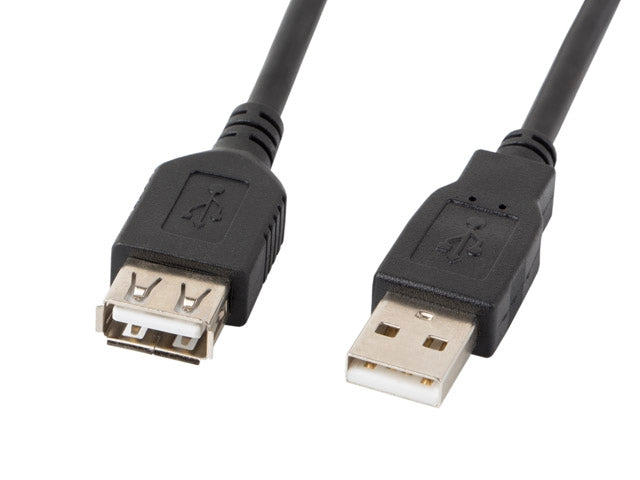 Lanberg удължител USB 2.0 AM-AF, 1.8m, черен
