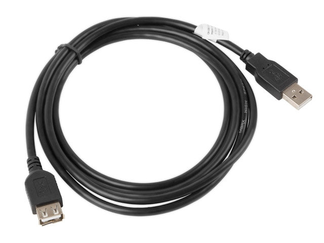 Lanberg удължител USB 2.0 AM-AF, 1.8m, черен