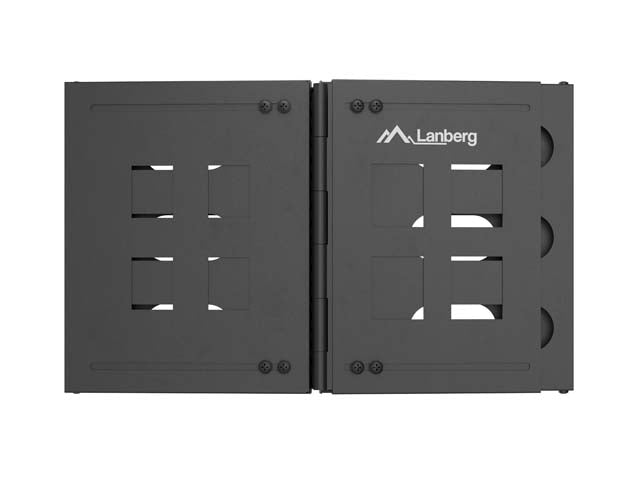 Сгъваема скоба Lanberg, за стенен монтаж 19" 6U 497x400/240, черна