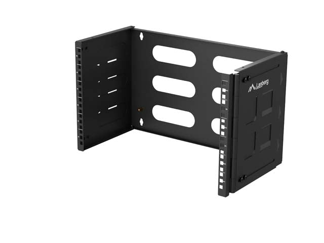 Сгъваема скоба Lanberg, за стенен монтаж 19" 6U 497x400/240, черна