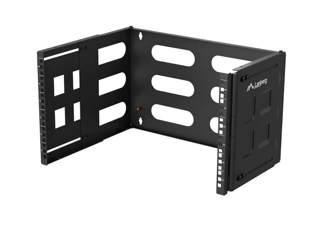 Сгъваема скоба Lanberg, за стенен монтаж 19" 6U 497x400/240, черна