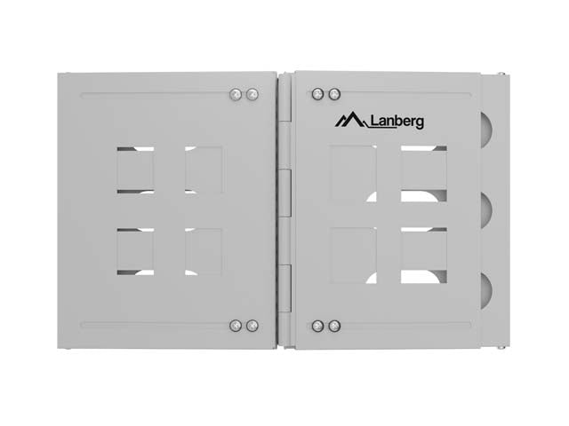 Сгъваема скоба Lanberg, за стенен монтаж 19" 6U 497x400/240, сива