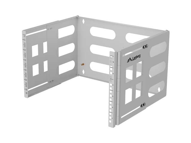 Сгъваема скоба Lanberg, за стенен монтаж 19" 6U 497x400/240, сива