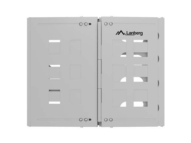 Сгъваема скоба Lanberg, за стенен монтаж 19" 8U 497x400/240, сива