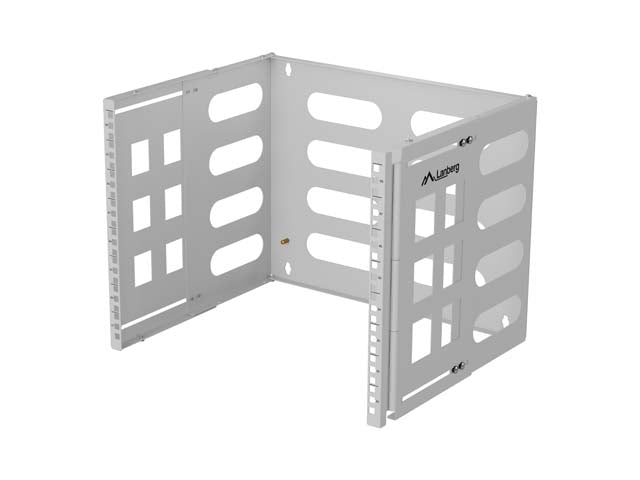 Сгъваема скоба Lanberg, за стенен монтаж 19" 8U 497x400/240, сива