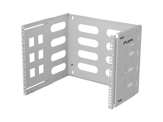 Сгъваема скоба Lanberg, за стенен монтаж 19" 8U 497x400/240, сива
