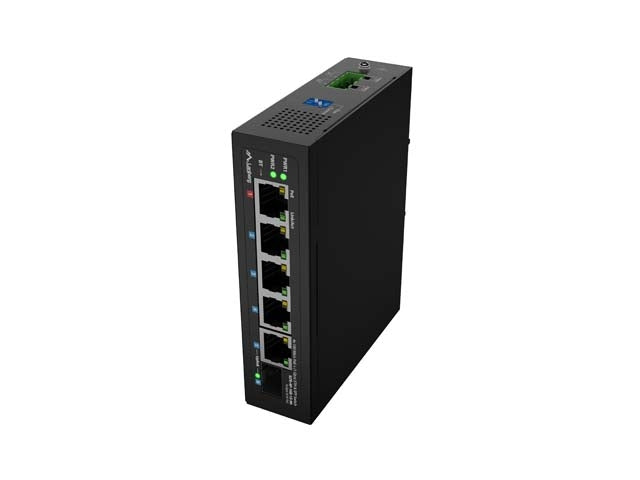 Комутатор Lanberg ILFE-4P-1Ge-1S-90 POE 1 x BT 3 x AT SFP/ETH DIN Неуправляем Fast Ethernet