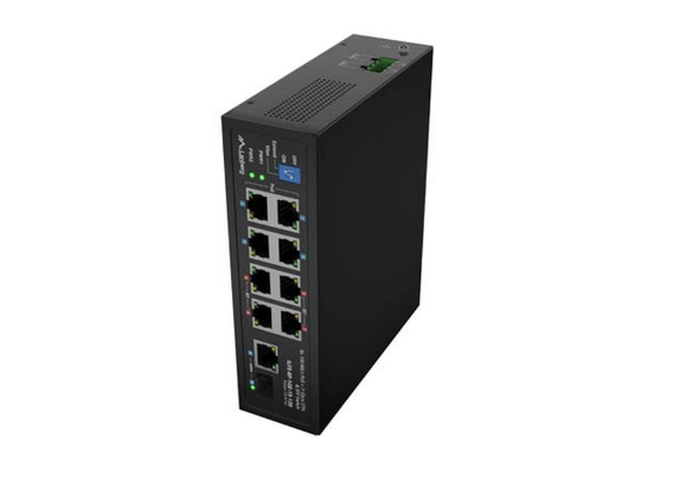 Комутатор Lanberg ILFE-8P-1Ge-1S-120 POE 4 x BT 4 x AT SFP/ETH DIN Неуправляем Fast Ethernet