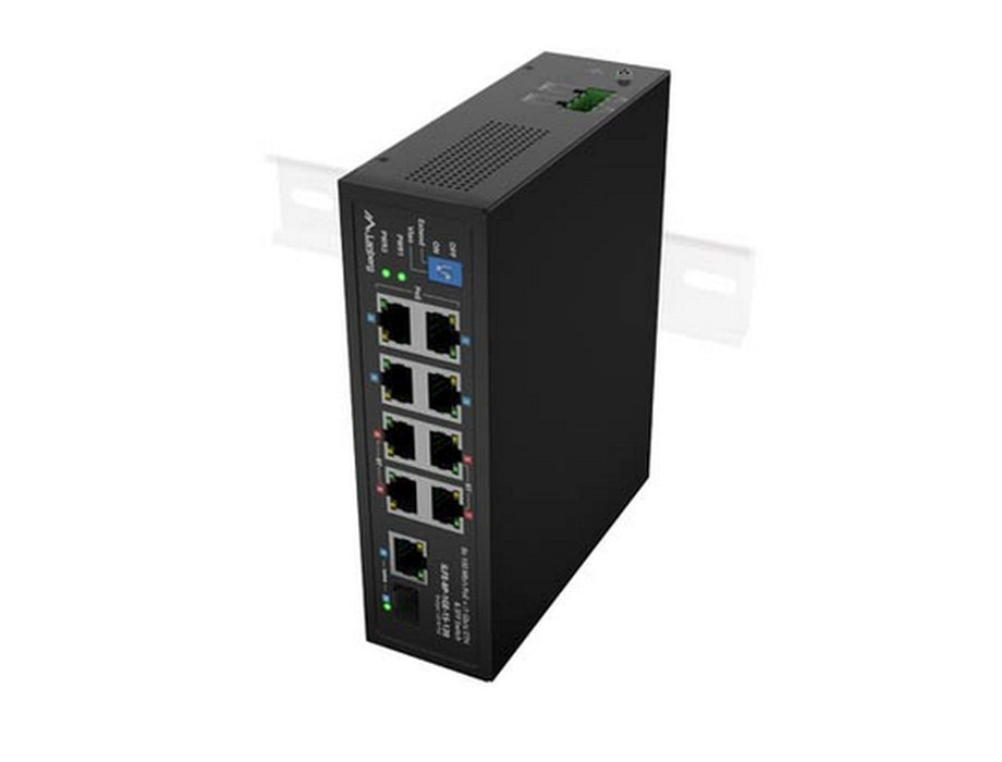 Комутатор Lanberg ILFE-8P-1Ge-1S-120 POE 4 x BT 4 x AT SFP/ETH DIN Неуправляем Fast Ethernet
