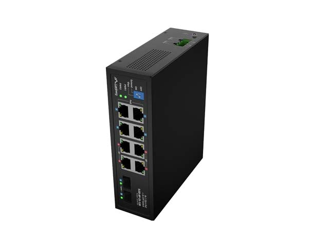 Комутатор Lanberg ILGE-8P-2S-120 POE 4 x BT 4 x AT 2 x SFP DIN Неуправляем Gigabit Ethernet