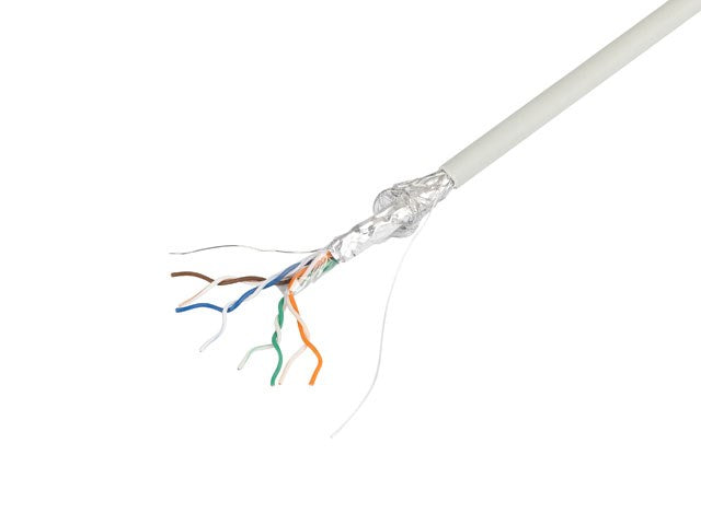 LAN КАБЕЛ LANBERG SFTP CAT.5E 305M, ЕДРОЖДЕН CU, LSZH, СИВ, CPR + FLUKE, ИЗПЪЛНЕН