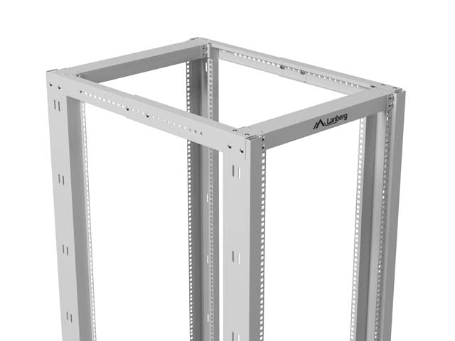 Отворен шкаф Lanberg 19" 42U 600x1000, сив