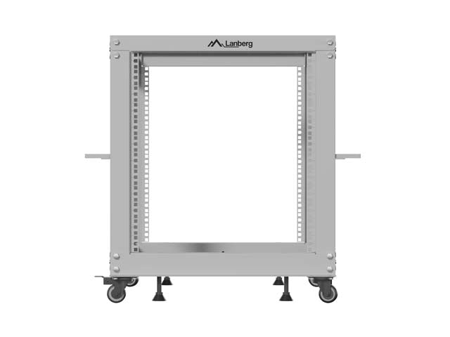 Отворен шкаф Lanberg 19" 12U 600x600-1100, регулируем, сив