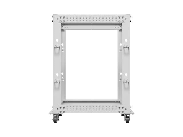Отворен шкаф Lanberg 19" 15U 600x600-1100, регулируем, сив