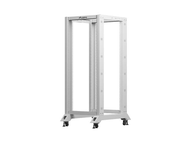 Отворен шкаф Lanberg 19" 27U 600x800, сив