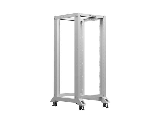 Отворен шкаф Lanberg 19" 27U 600x800, сив