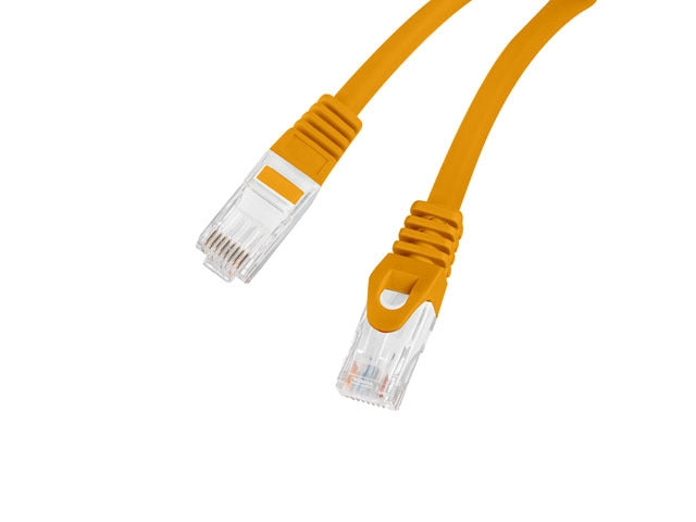 Пач корд Lanberg CAT.6A U/UTP LSZH CU 0.25 м, одобрен от Fluke, оранжев
