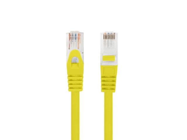 Пач корд Lanberg CAT.6A U/UTP LSZH CU 0.25 м, одобрен от Fluke, жълт