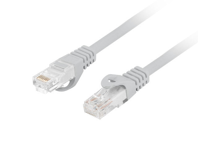 Lanberg patchcord CAT.6 UTP LSZH CCA 0.5m Fluke Passed, сив