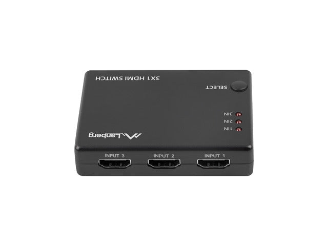 Lanberg Video Switch 3x HDMI + Micro USB порт + Дистанционно управление, черен