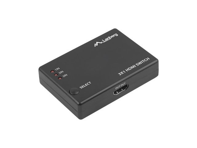 Lanberg Video Switch 3x HDMI + Micro USB порт + Дистанционно управление, черен