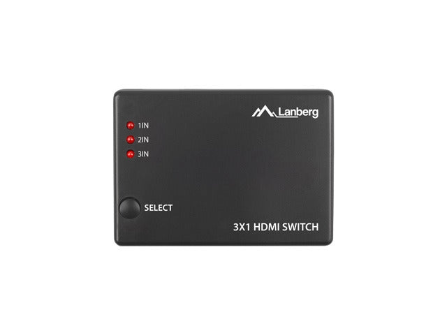 Lanberg Video Switch 3x HDMI + Micro USB порт + Дистанционно управление, черен