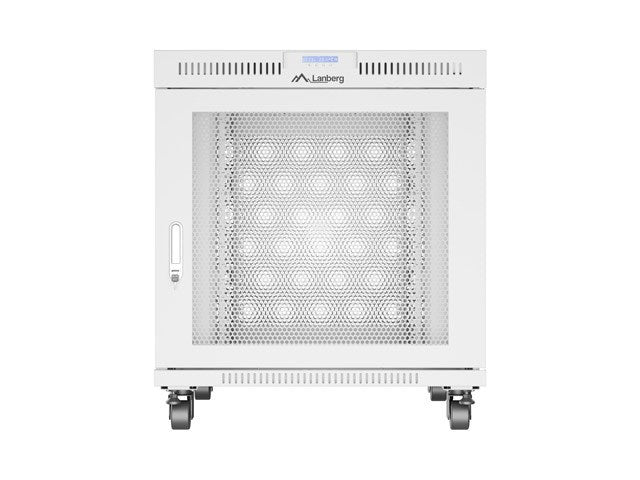 Свободно стоящ шкаф за стелажи 19" 15U 800x1000 сив перфориран врата LCD Lanberg (плоска опаковка)