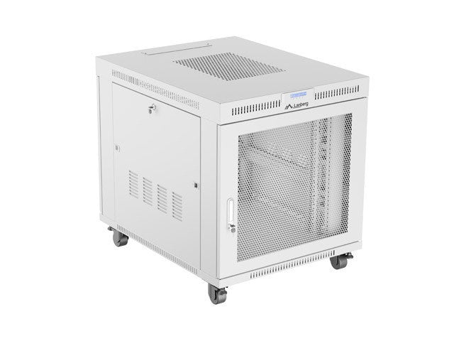 Свободно стоящ шкаф за стелажи 19" 15U 800x1000 сив перфориран врата LCD Lanberg (плоска опаковка)
