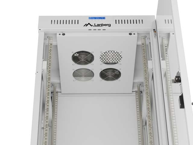 Шкаф за стелаж Lanberg FF01-6632-12SL, 32U, свободностоящ, сив