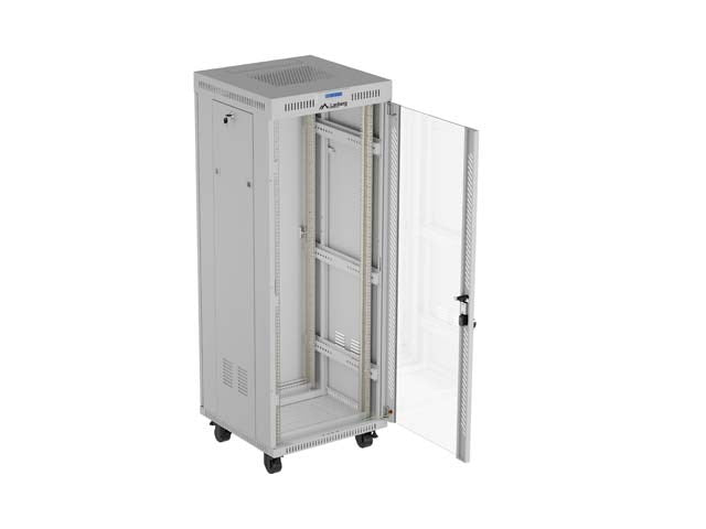 Шкаф за стелаж Lanberg FF01-6632-12SL, 32U, свободностоящ, сив