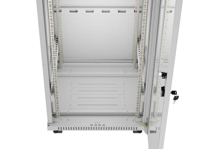 Шкаф за стелаж Lanberg FF01-6632-12SL, 32U, свободностоящ, сив
