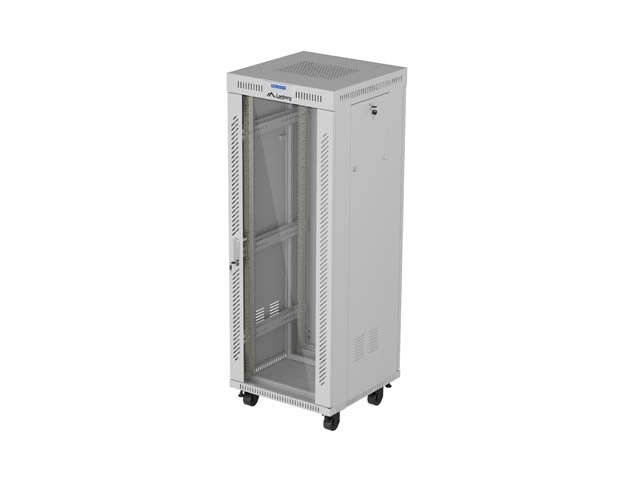 Шкаф за стелаж Lanberg FF01-6632-12SL, 32U, свободностоящ, сив