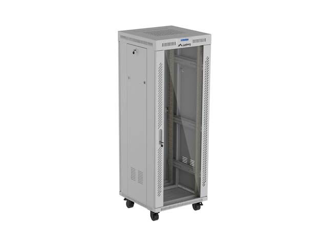 Шкаф за стелаж Lanberg FF01-6632-12SL, 32U, свободностоящ, сив