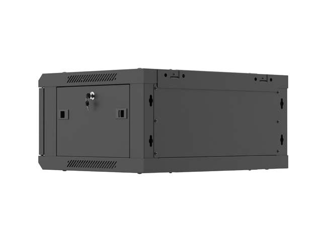 Шкаф за стена Lanberg WF01-6404-00B, 4U, черен
