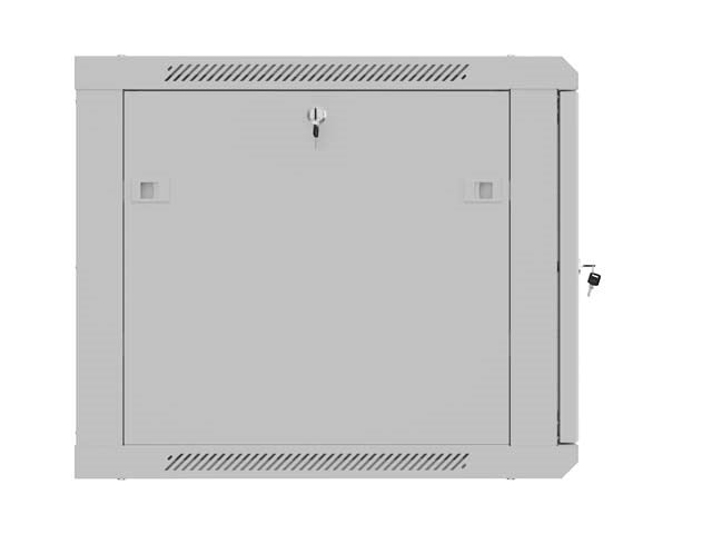 Стенен шкаф за стена 19" 9U 600x600 сив перфориран врата Lanberg (плоска опаковка)