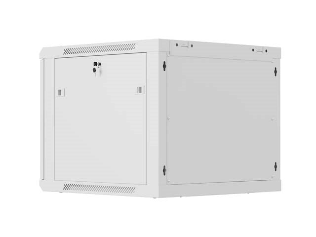 Стенен шкаф за стена 19" 9U 600x600 сив перфориран врата Lanberg (плоска опаковка)