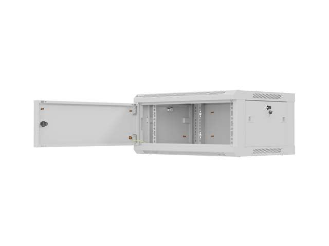 Шкаф Lanberg 19" стенен монтаж 4U / 600x450 за самосглобяване (плоска опаковка), сив