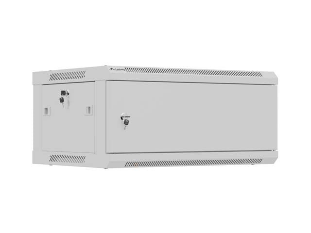 Шкаф Lanberg 19" стенен монтаж 4U / 600x450 за самосглобяване (плоска опаковка), сив