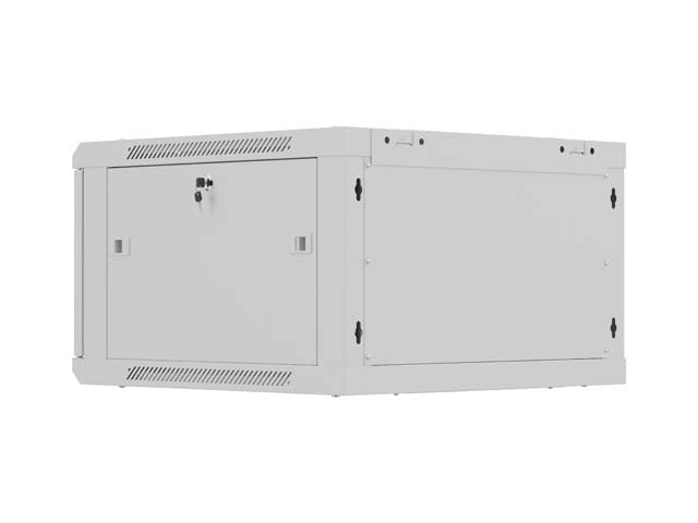 Шкаф Lanberg 19" стенен монтаж 9U / 600x600 за самостоятелно сглобяване (плосък пакет), сив