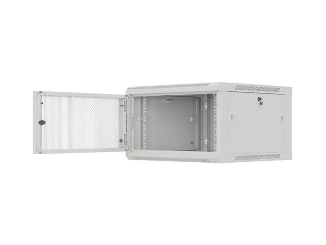 Шкаф Lanberg 19" стенен монтаж 9U / 600x600 за самостоятелно сглобяване (плосък пакет), сив
